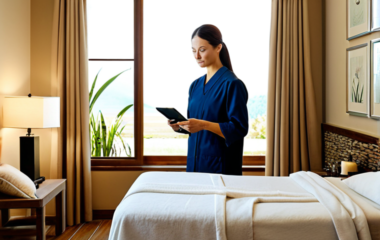 웰빙코디네이터 자격증 활용 사례 - Promoting Wellness Online**

"A Wellness Coordinator, fully clothed in professional attire, creating...