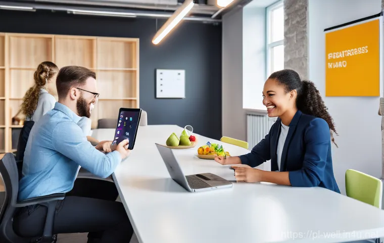 웰빙코디네이터와 고객 만족 프로젝트 - Image Prompt 1: The Modern Polish Workplace – Nurturing Well-being** 웰빙코디네이터와 고객 만족 프로젝트 - Image Prompt 1: The Modern Polish Workplace – Nurturing Well-being**