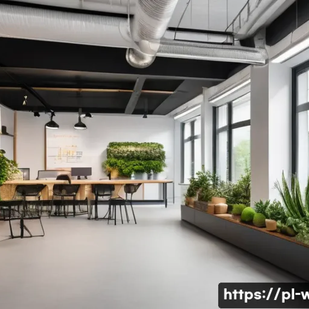 웰빙코디네이터와 헬스케어 스타트업 - A modern open-plan office scene in Poland featuring diverse employees engaging in a relaxed group di...