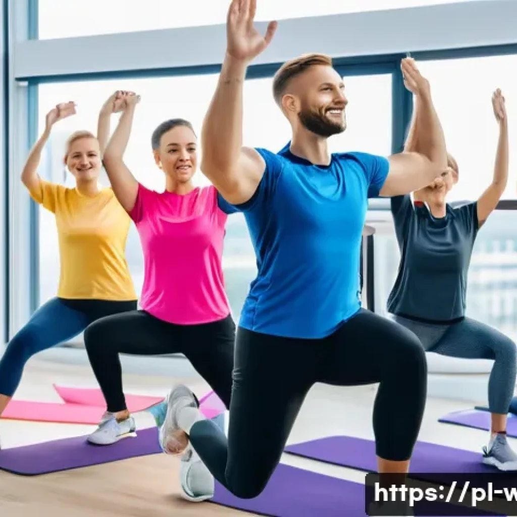 웰빙코디네이터와 건강 캠페인 실행 - A modern corporate wellness event scene in a bright, spacious office environment in Poland, featurin...